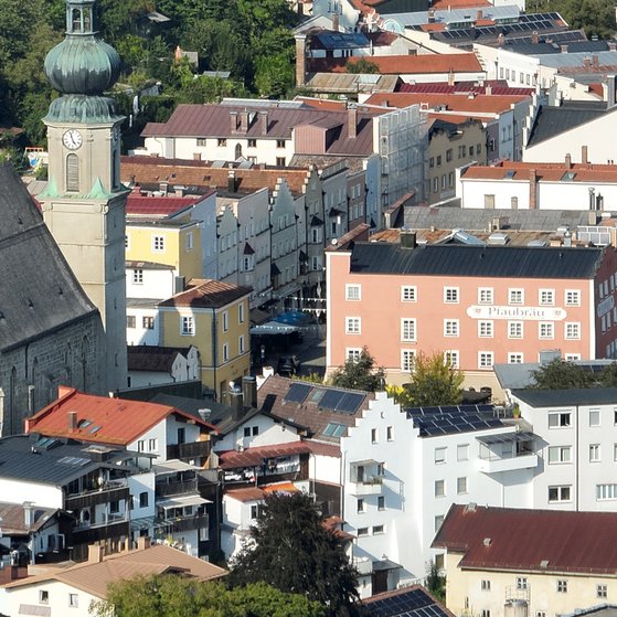 Ansicht Trostberg Innenstadt Ansicht der Trostberger Altstadt mit Kirche